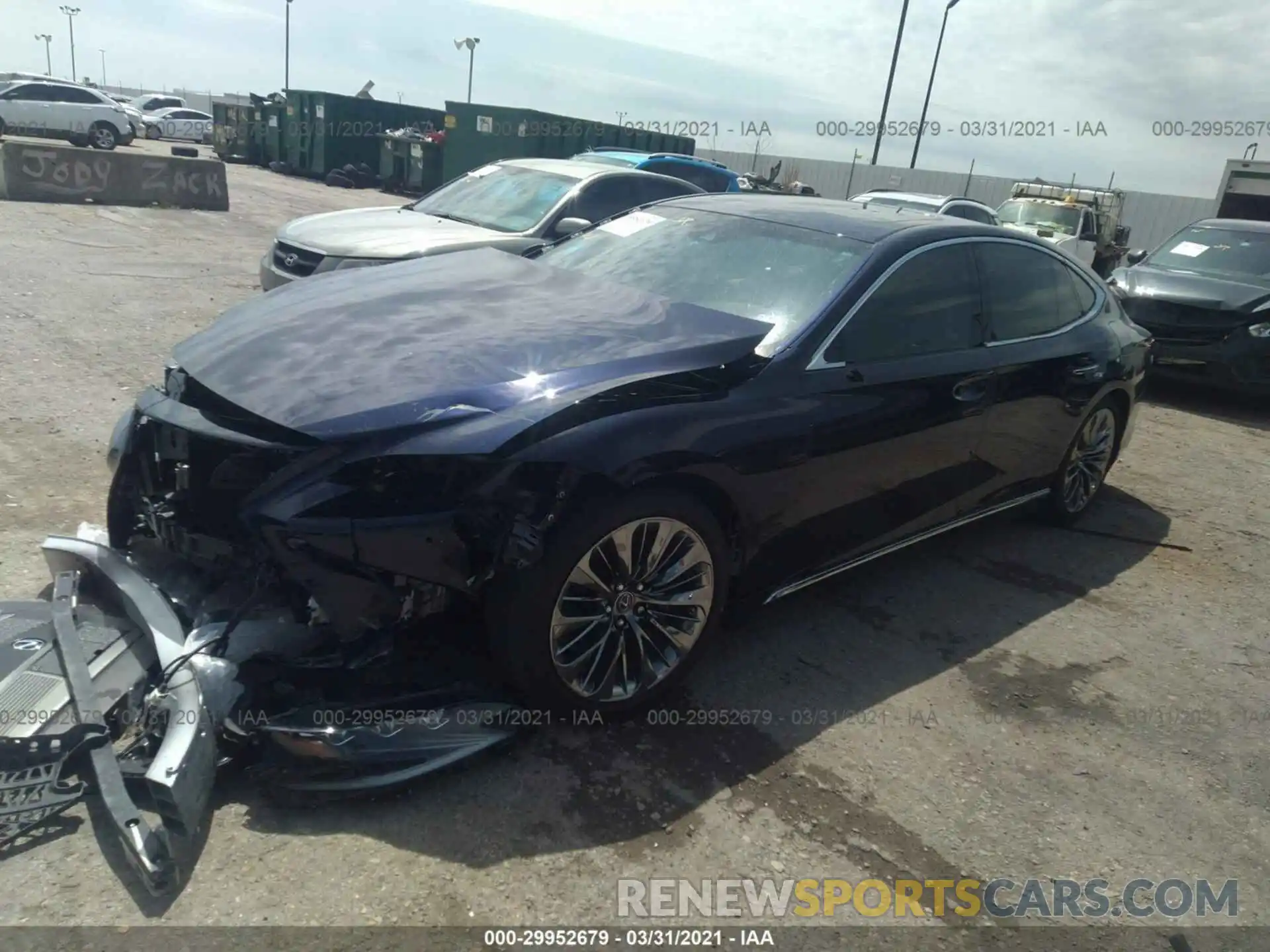 2 Photograph of a damaged car JTHB51FF0K5009538 LEXUS LS 2019