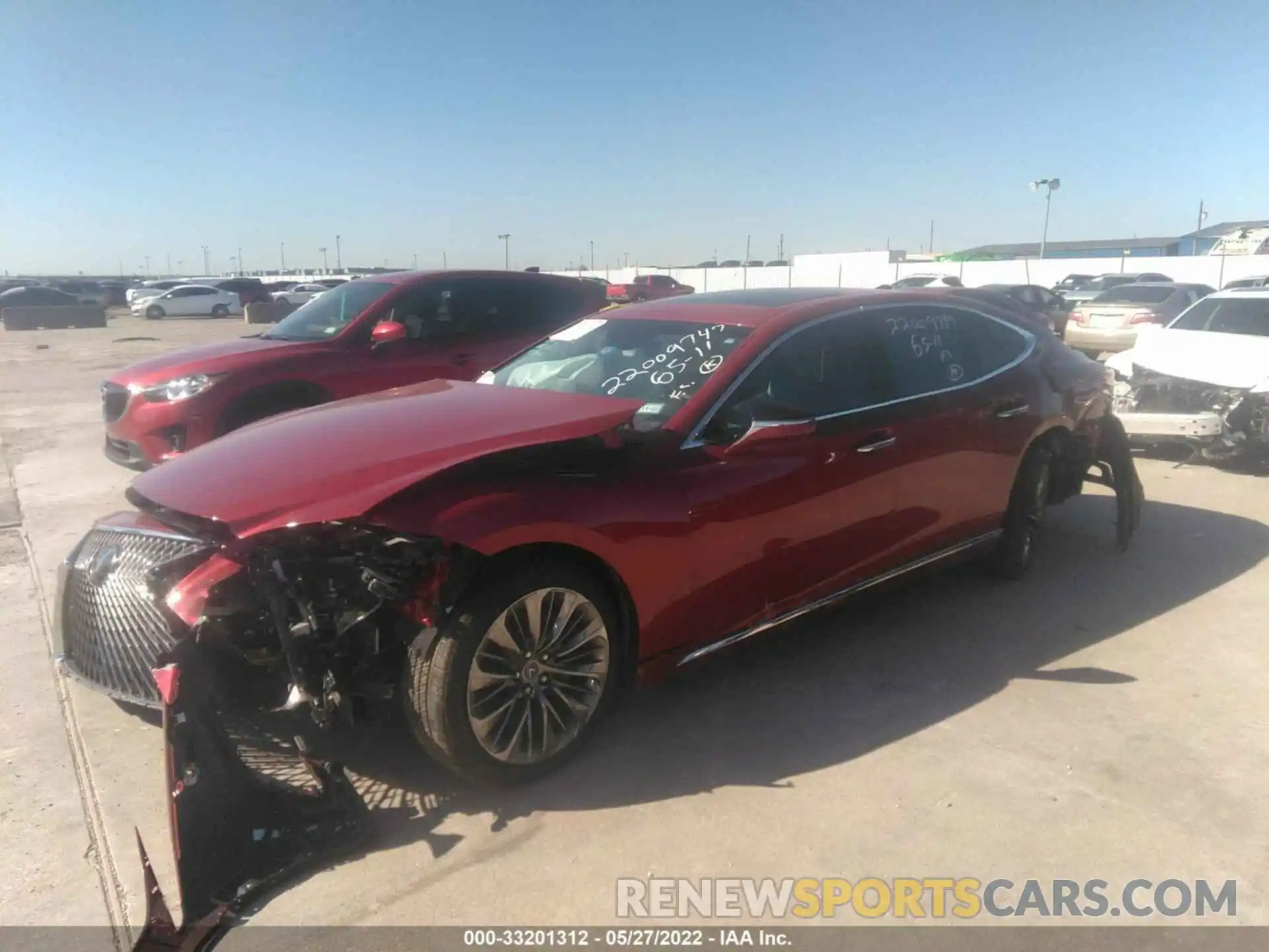 2 Photograph of a damaged car JTHD51FF8L5012701 LEXUS LS 2020