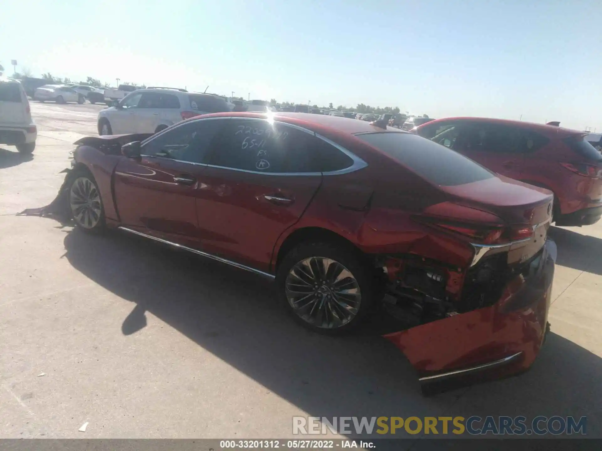 3 Photograph of a damaged car JTHD51FF8L5012701 LEXUS LS 2020