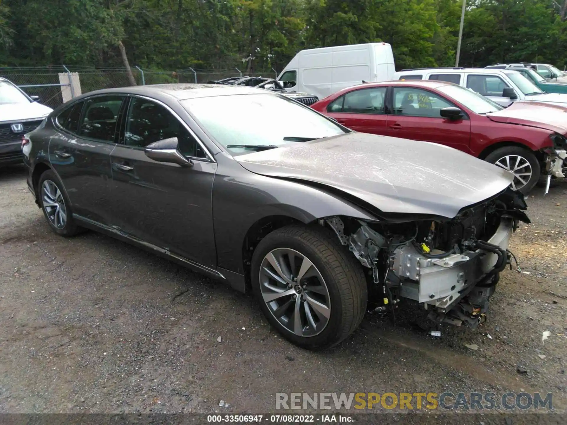 1 Photograph of a damaged car JTHD51GF0L5007541 LEXUS LS 2020