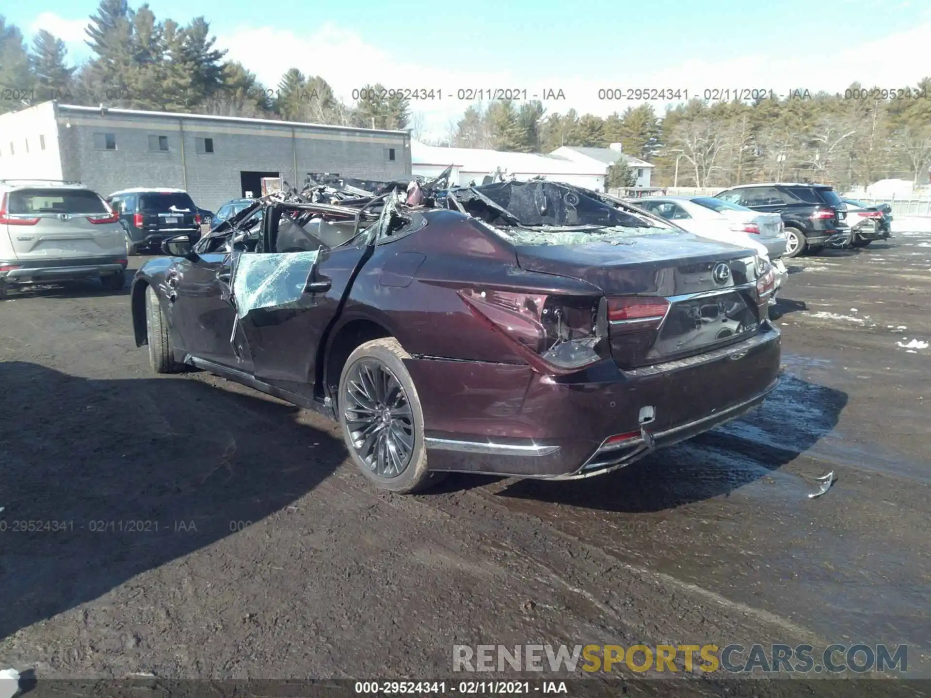 3 Photograph of a damaged car JTHG5LGF6L5007553 LEXUS LS 2020