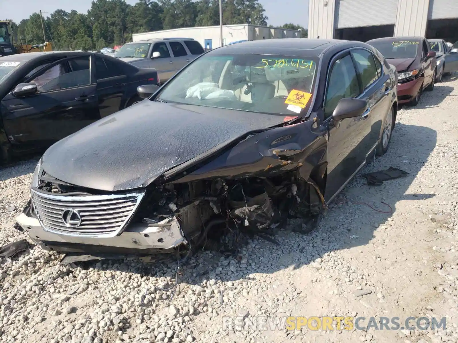 2 Photograph of a damaged car JTHCL46F995001945 LEXUS LS460 2020