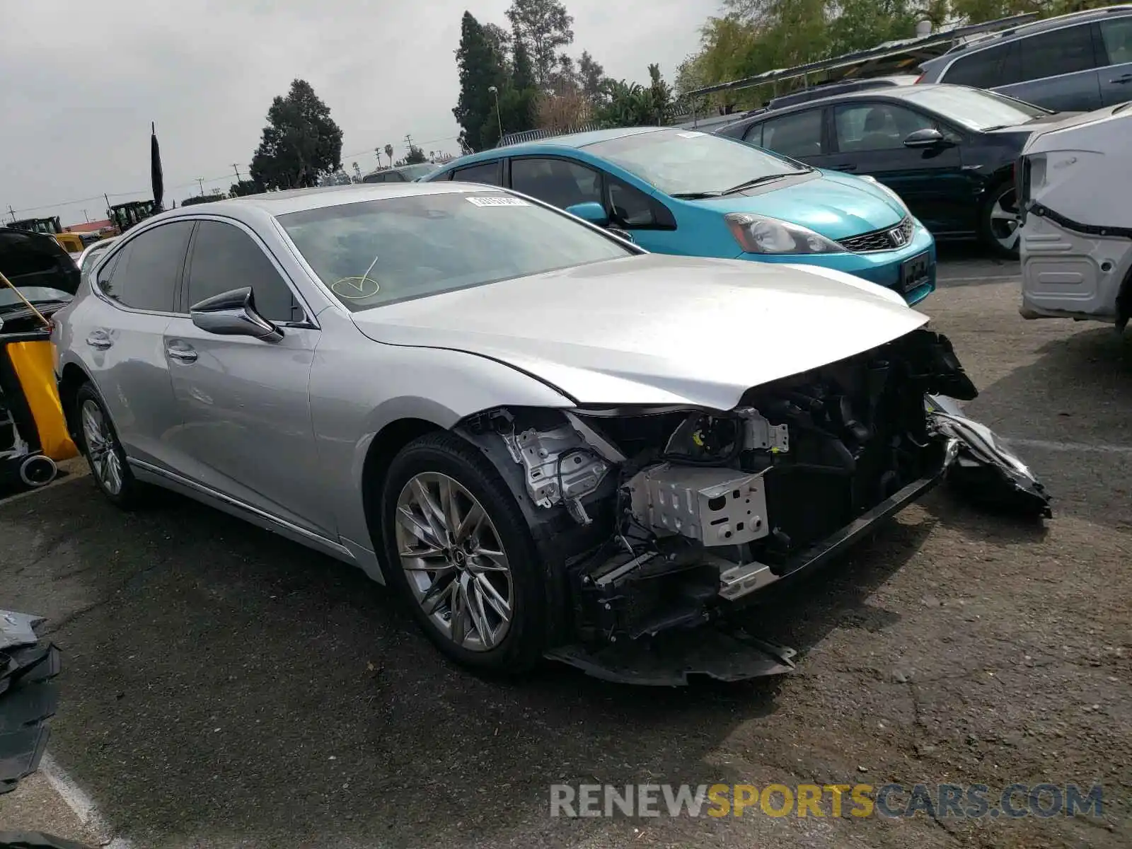 1 Photograph of a damaged car JTHB51FF0K5008499 LEXUS LS500 2019