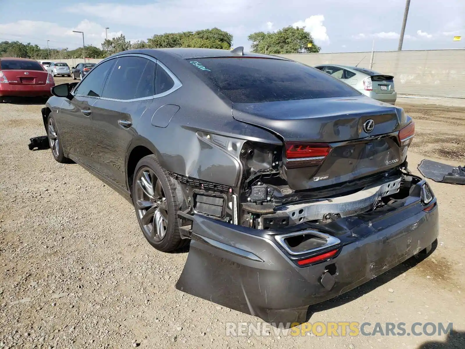 3 Photograph of a damaged car JTHB51FF6K5007499 LEXUS LS500 2019