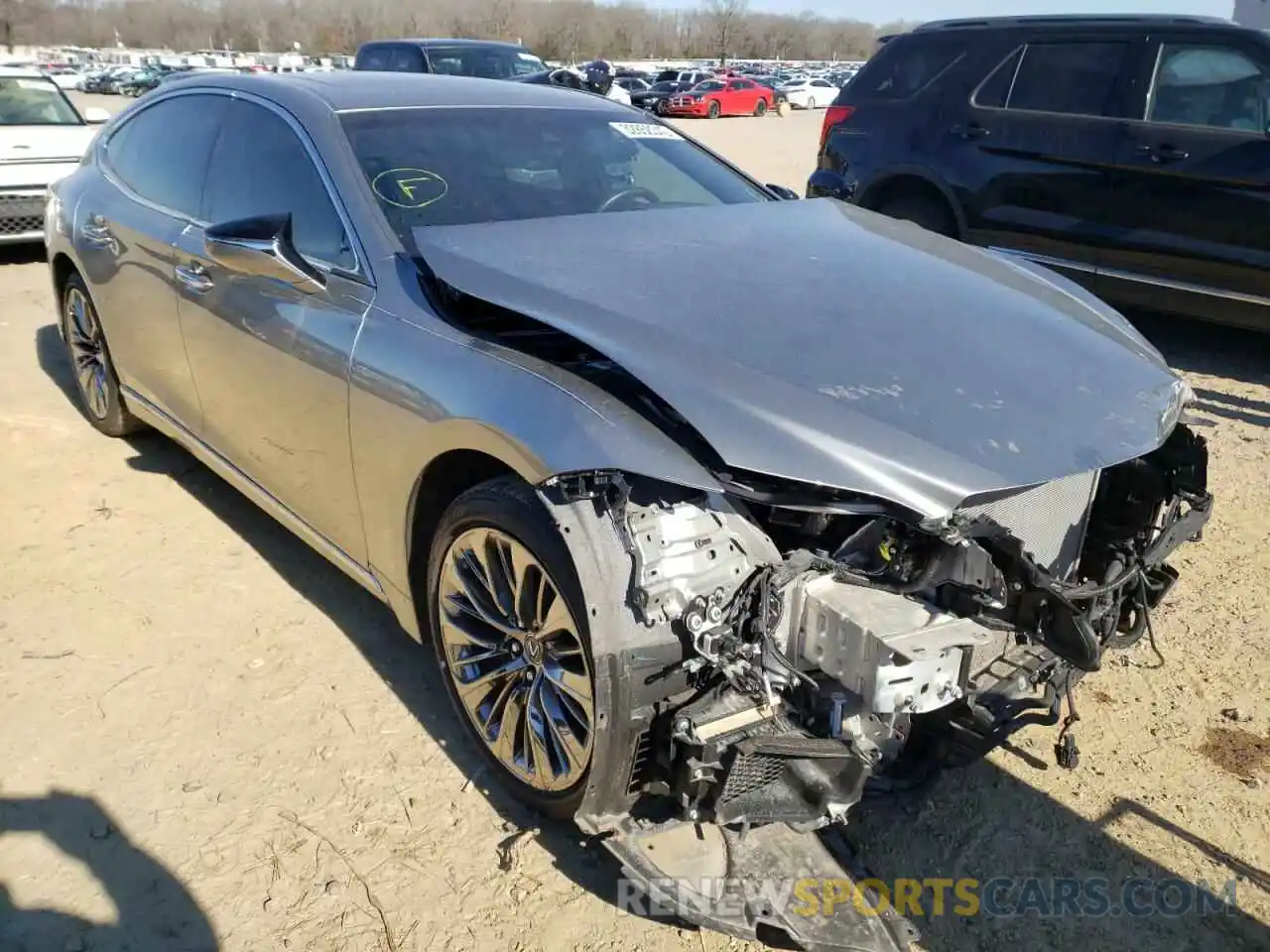 1 Photograph of a damaged car JTHB51FF7K5007317 LEXUS LS500 2019