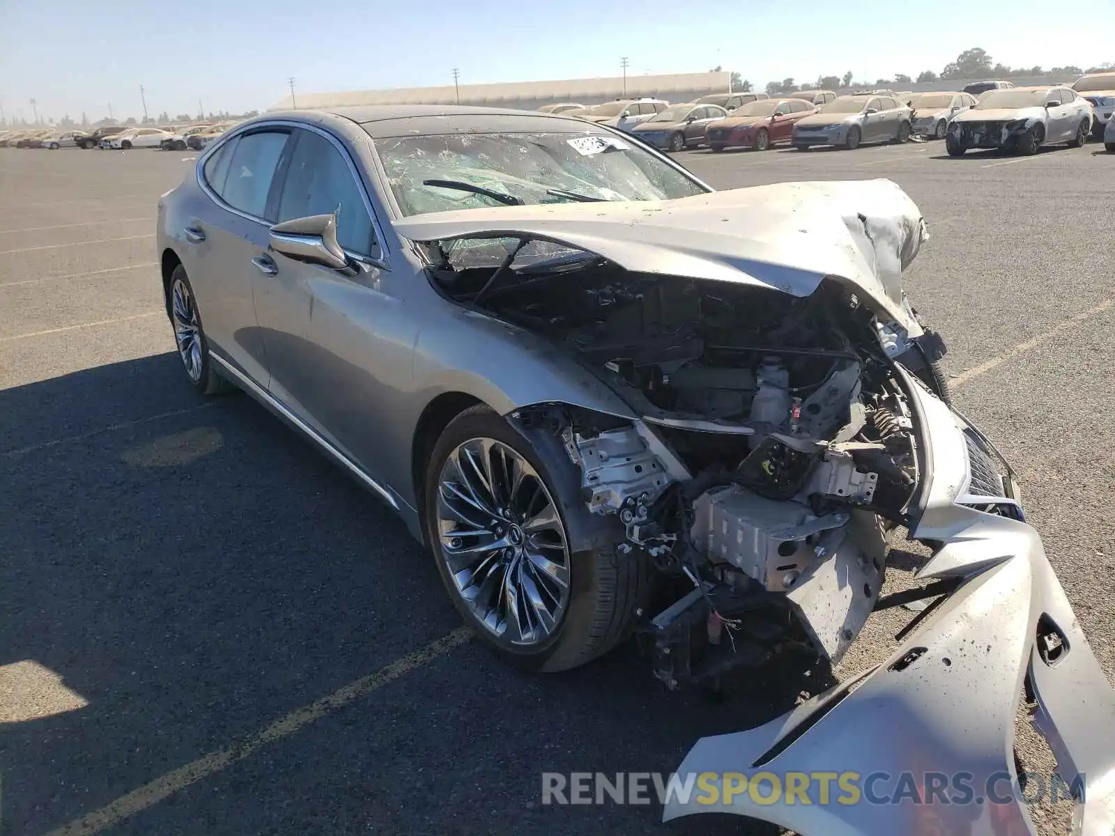 1 Photograph of a damaged car JTHB51FF8K5009366 LEXUS LS500 2019