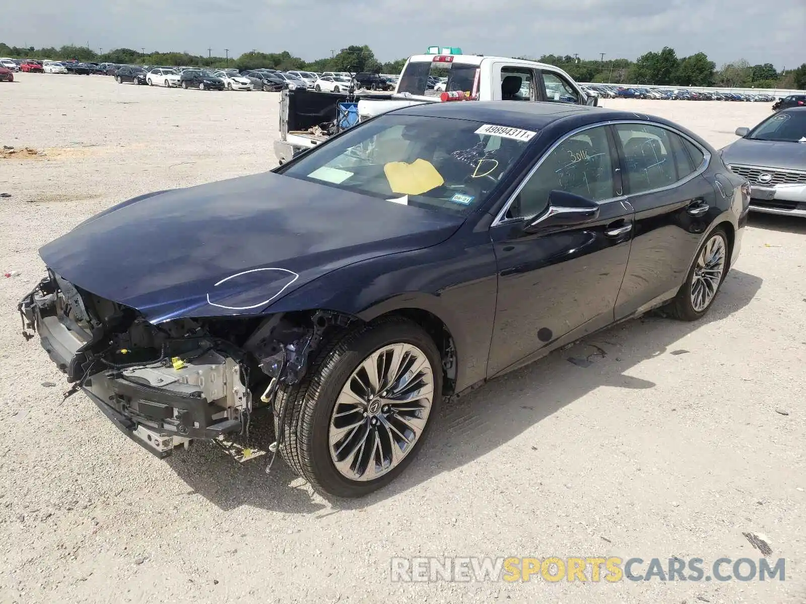 2 Photograph of a damaged car JTHB51FF9K5008047 LEXUS LS500 2019