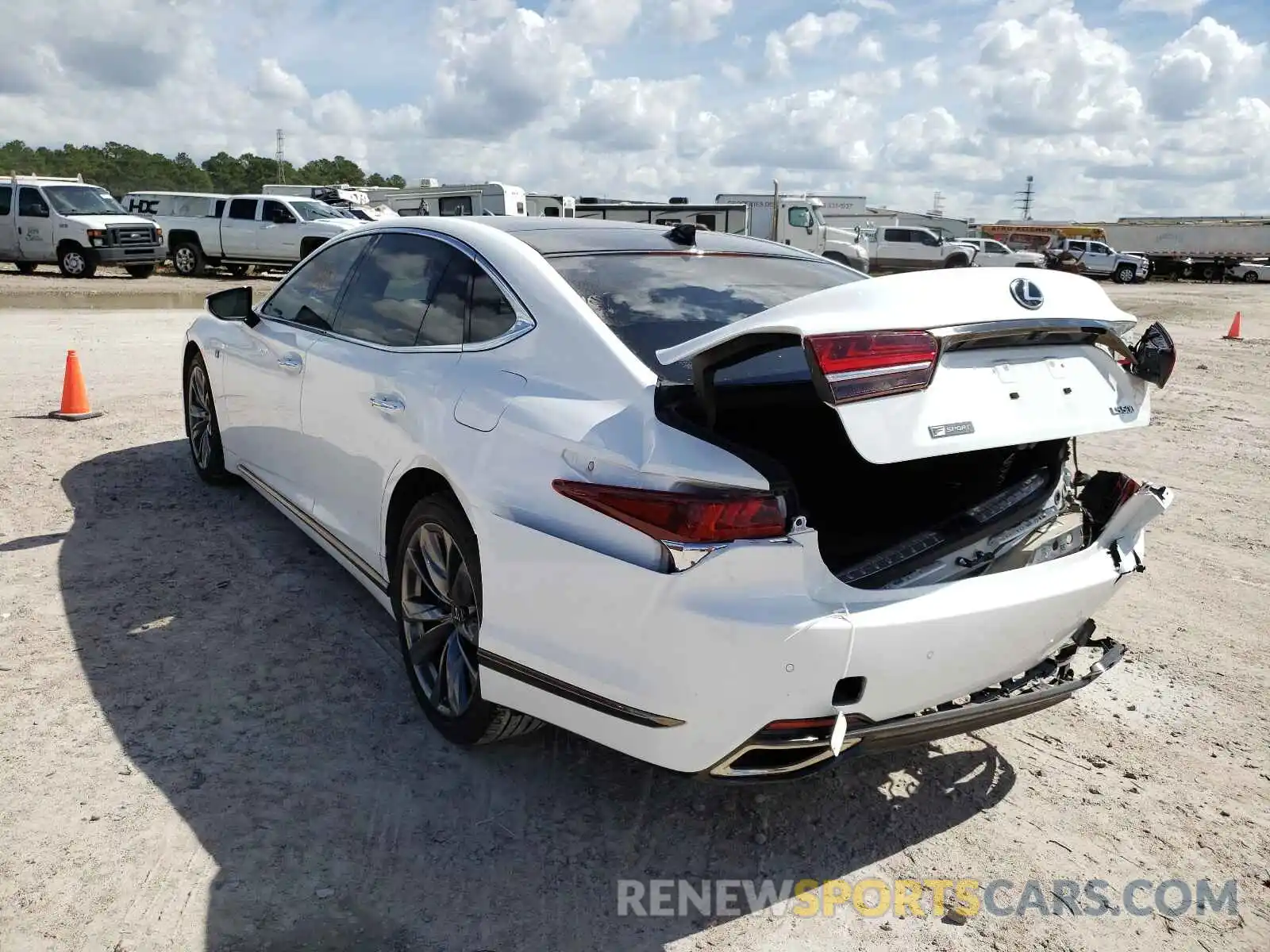 3 Photograph of a damaged car JTHB51FF9K5010199 LEXUS LS500 2019