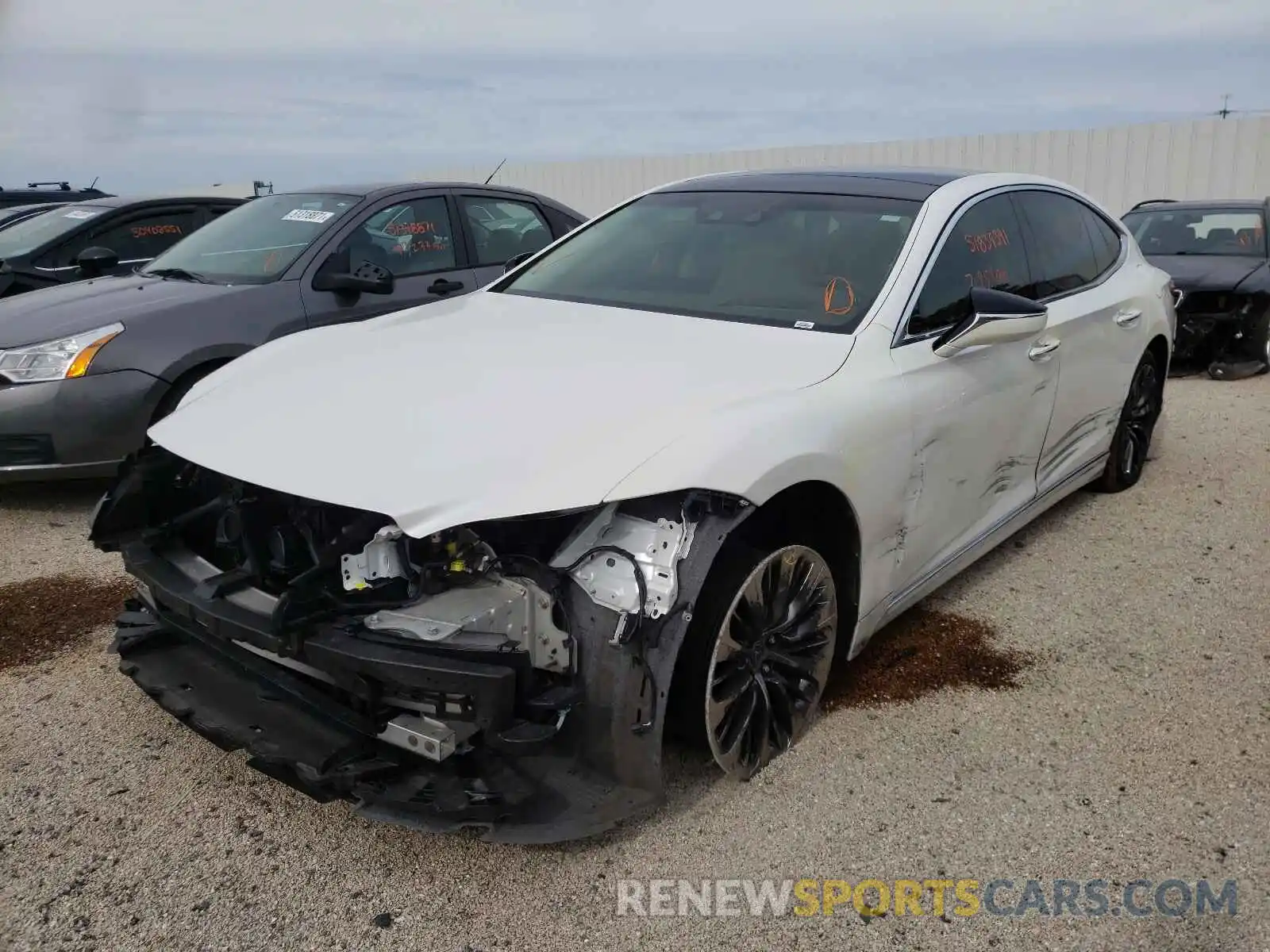 2 Photograph of a damaged car JTHC51FF4K5006825 LEXUS LS500 2019