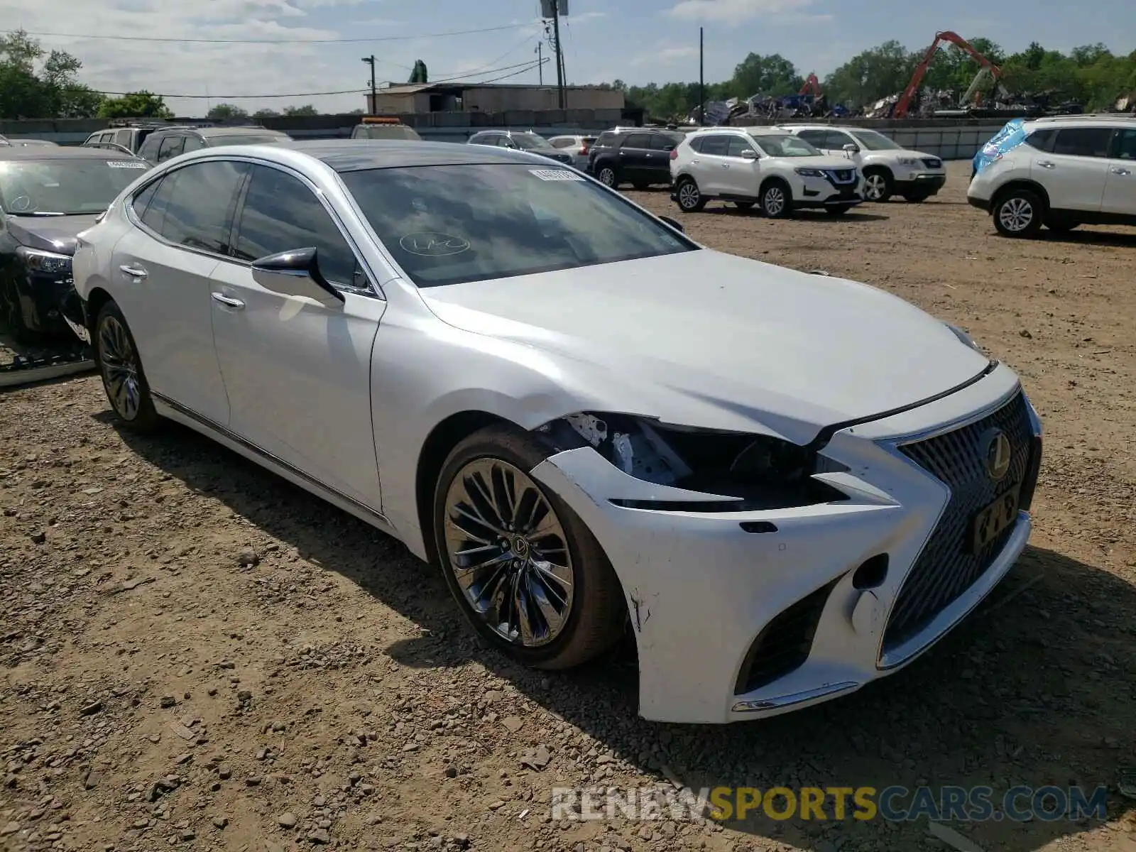 1 Photograph of a damaged car JTHC5LFF3K5006889 LEXUS LS500 2019