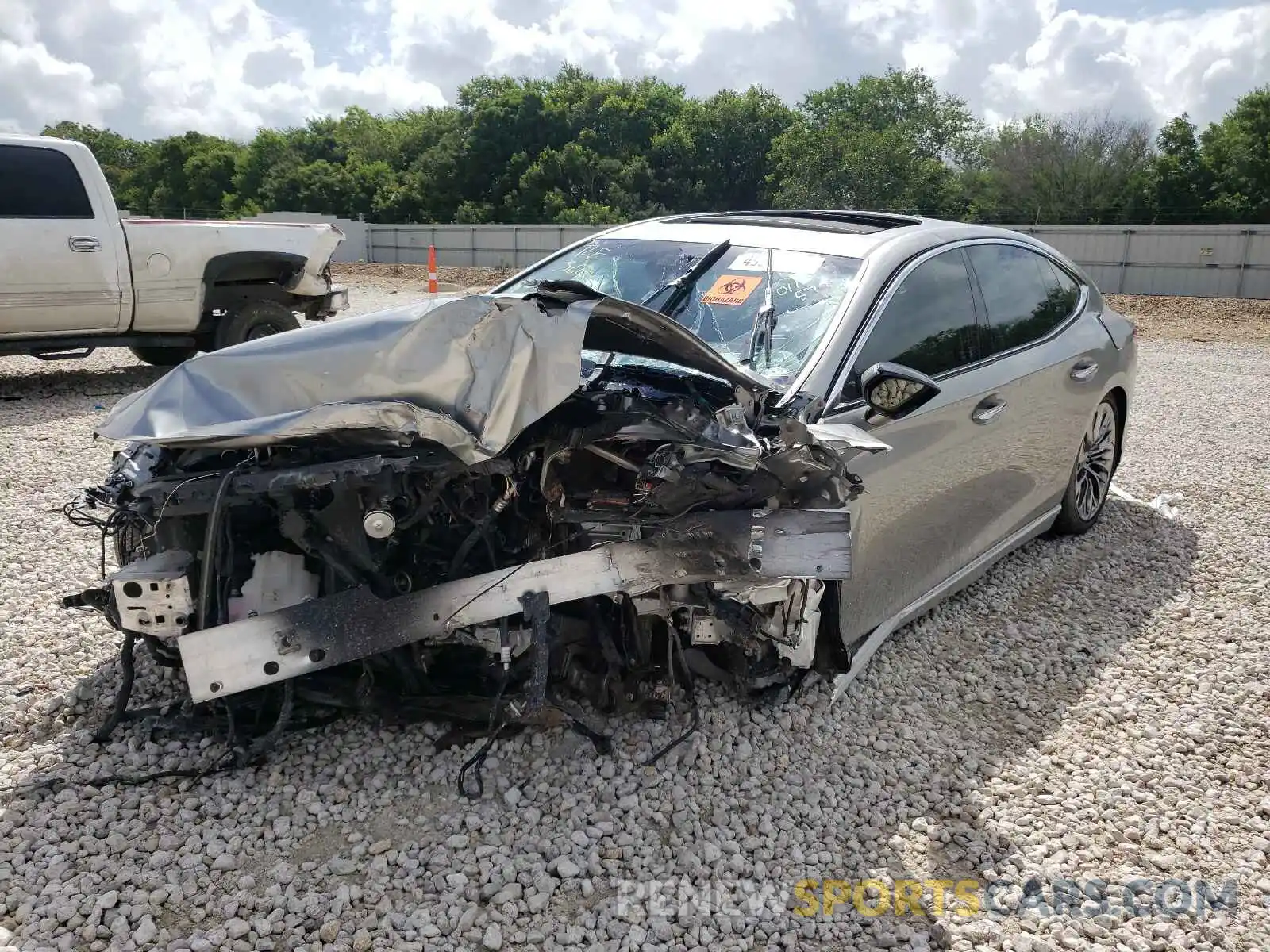 2 Photograph of a damaged car JTHD51FF8L5011578 LEXUS LS500 2020