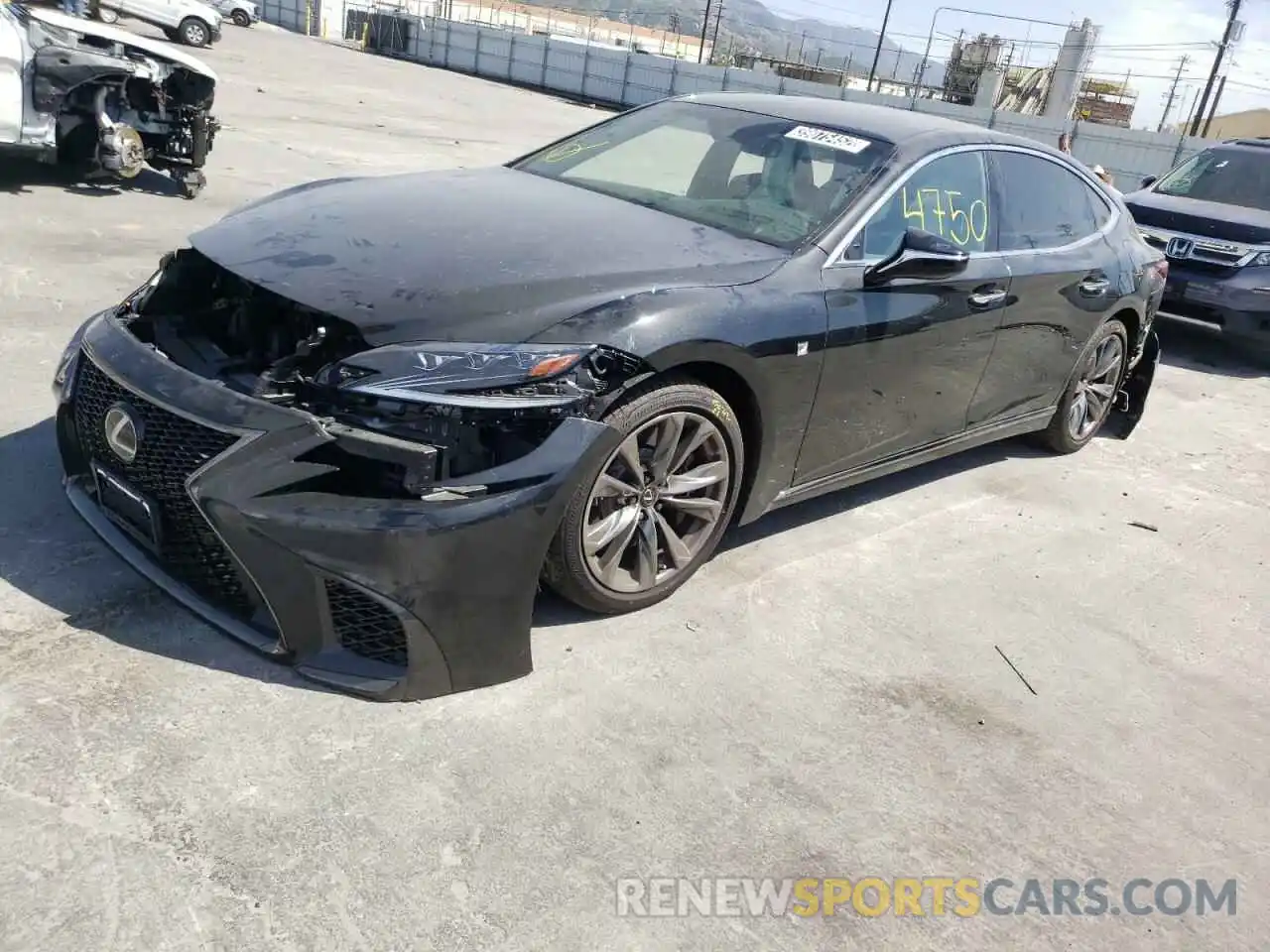 2 Photograph of a damaged car JTHF51FF4L5011148 LEXUS LS500 2020