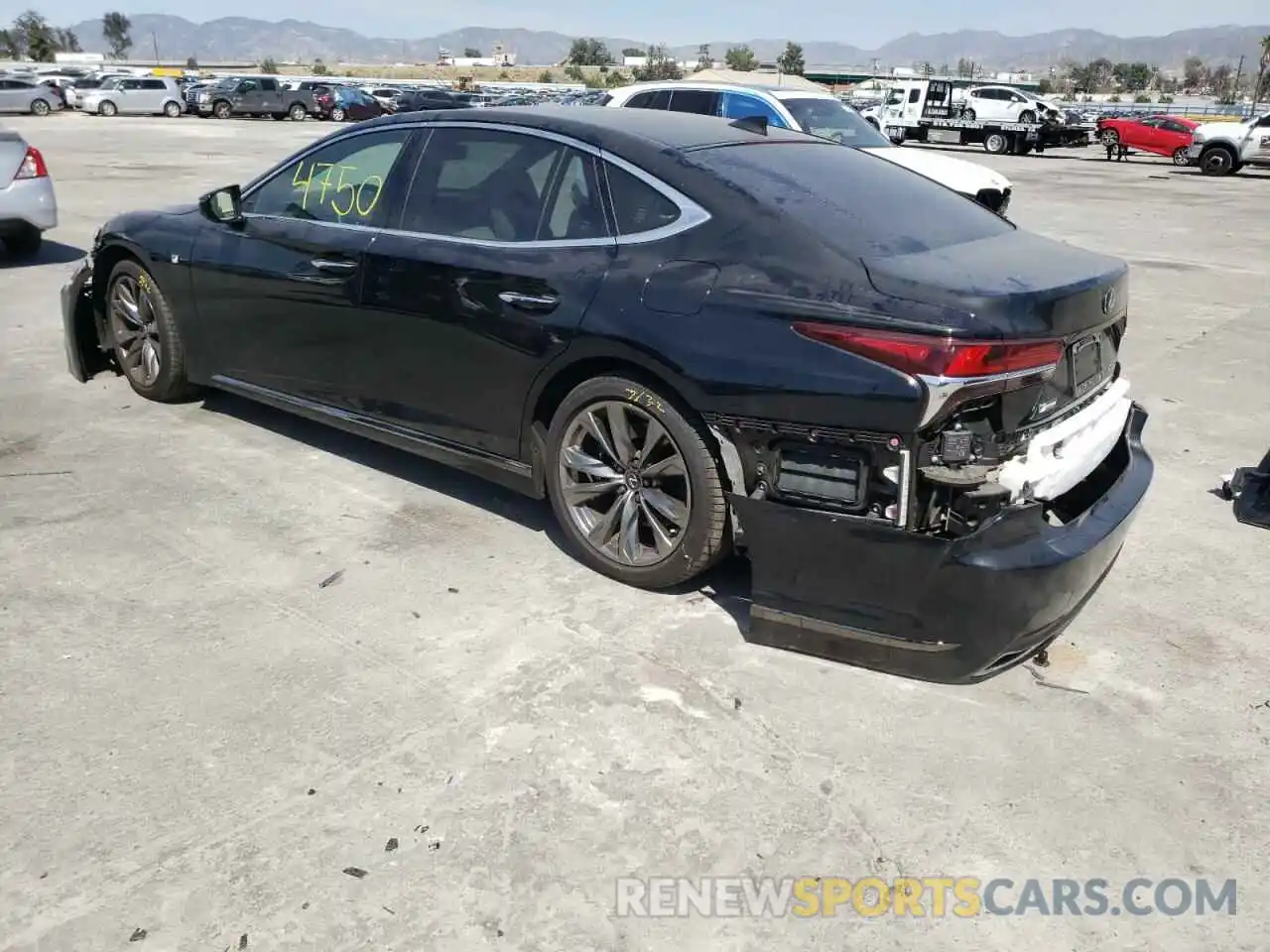 3 Photograph of a damaged car JTHF51FF4L5011148 LEXUS LS500 2020