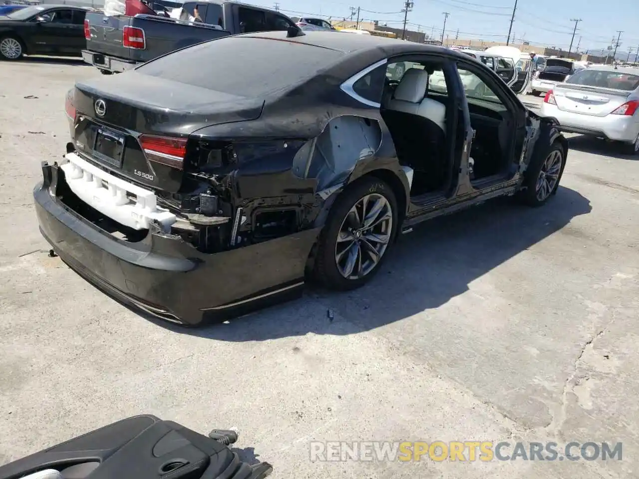 4 Photograph of a damaged car JTHF51FF4L5011148 LEXUS LS500 2020