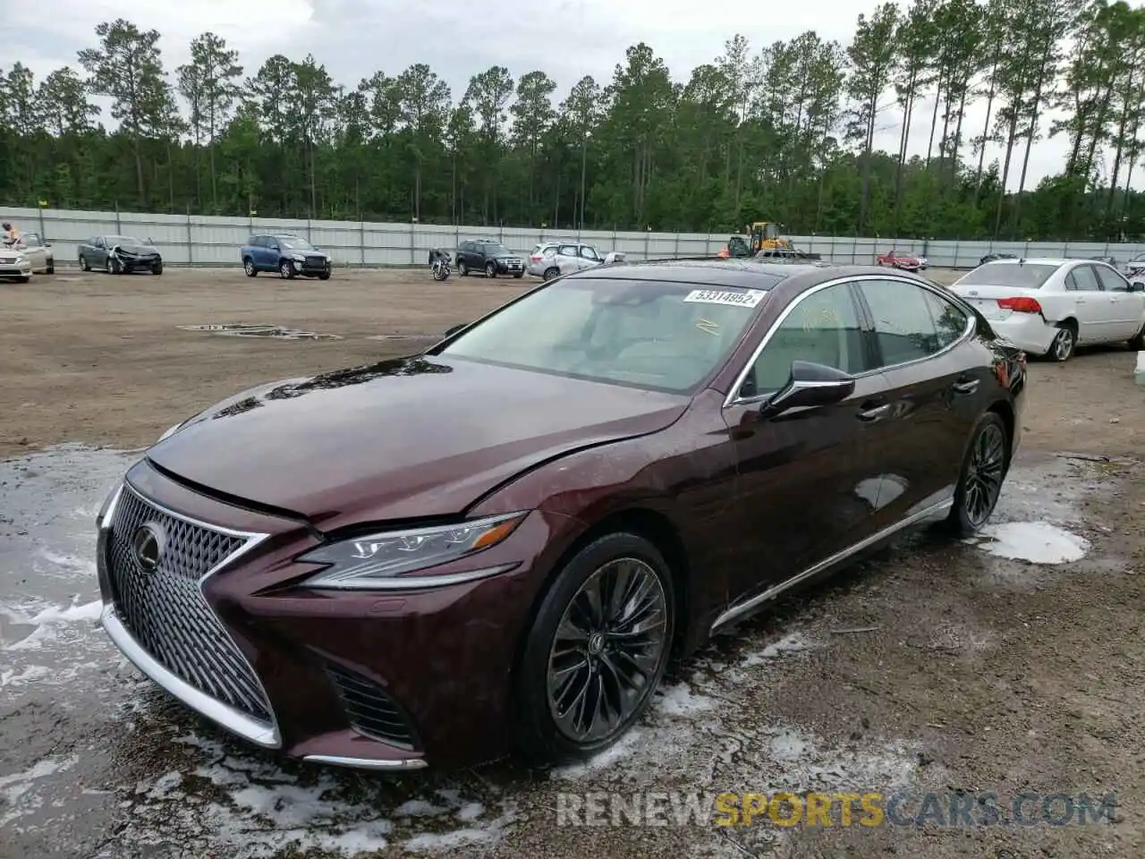 2 Photograph of a damaged car JTHG5LFF6L5011362 LEXUS LS500 2020