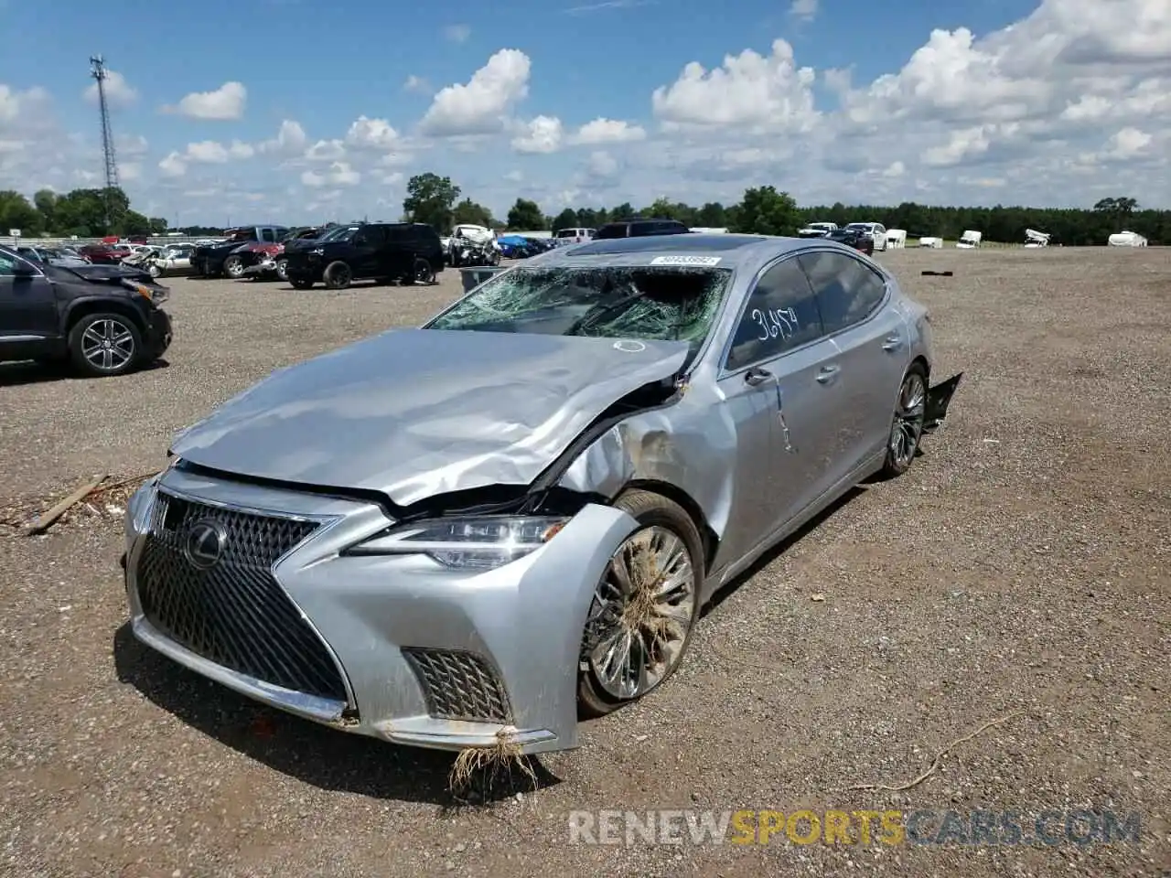 2 Photograph of a damaged car JTHD51FF0M5013438 LEXUS LS500 2021