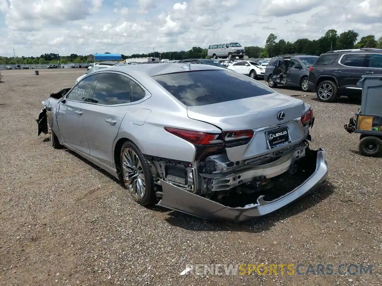 3 Photograph of a damaged car JTHD51FF0M5013438 LEXUS LS500 2021