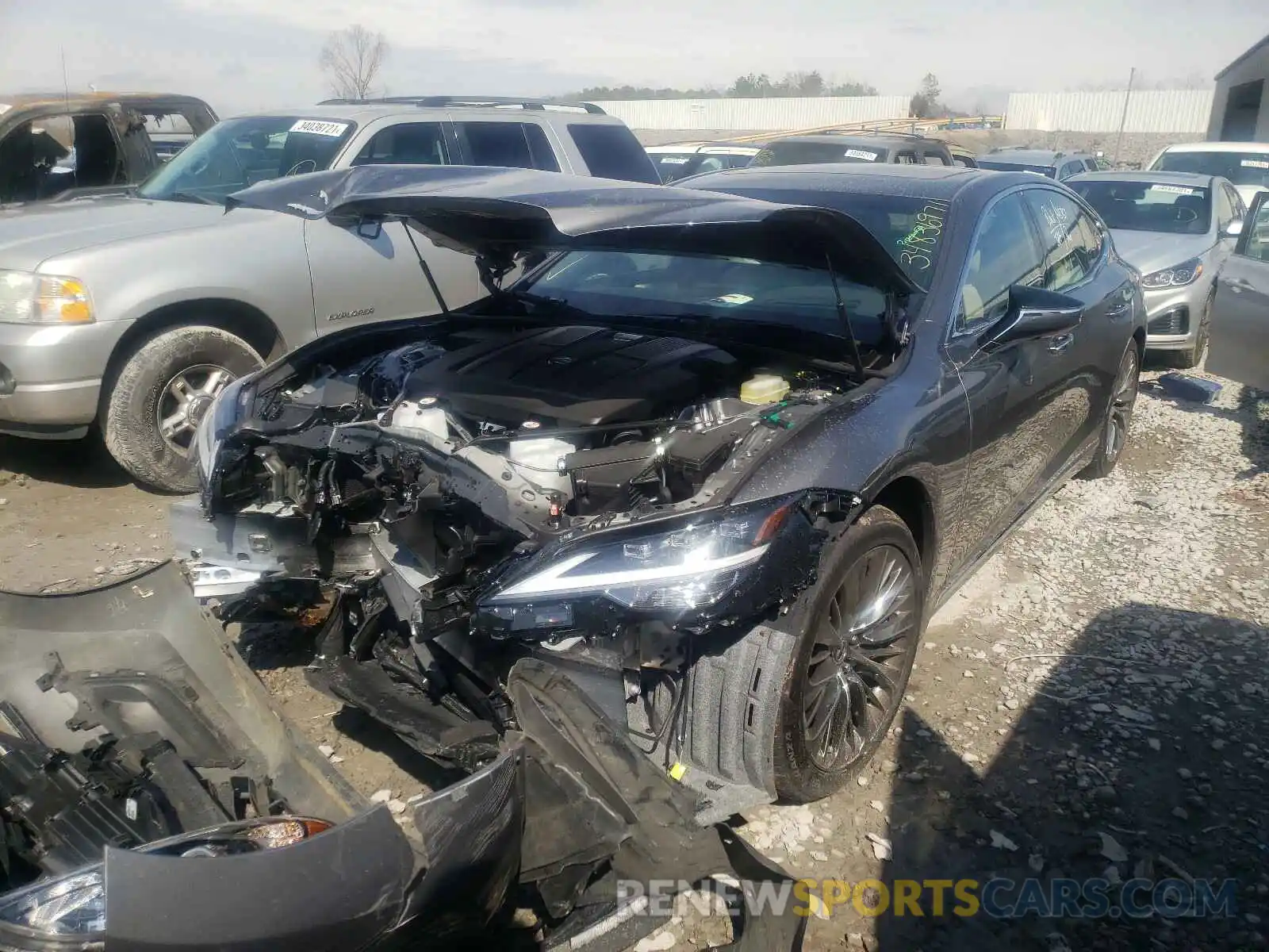 2 Photograph of a damaged car JTHD51FF6M5013525 LEXUS LS500 2021