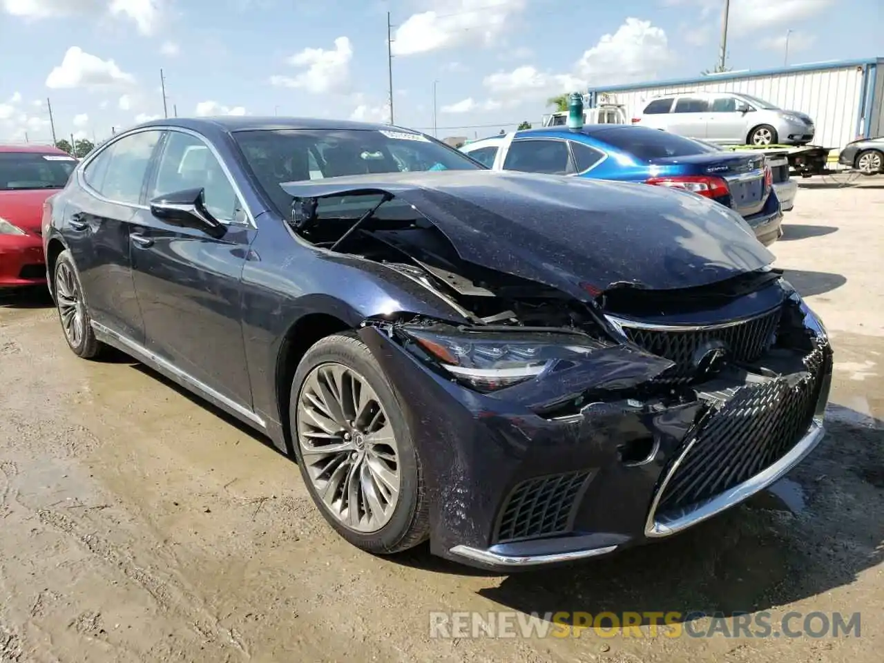 1 Photograph of a damaged car JTHD51FF6M5015145 LEXUS LS500 2021