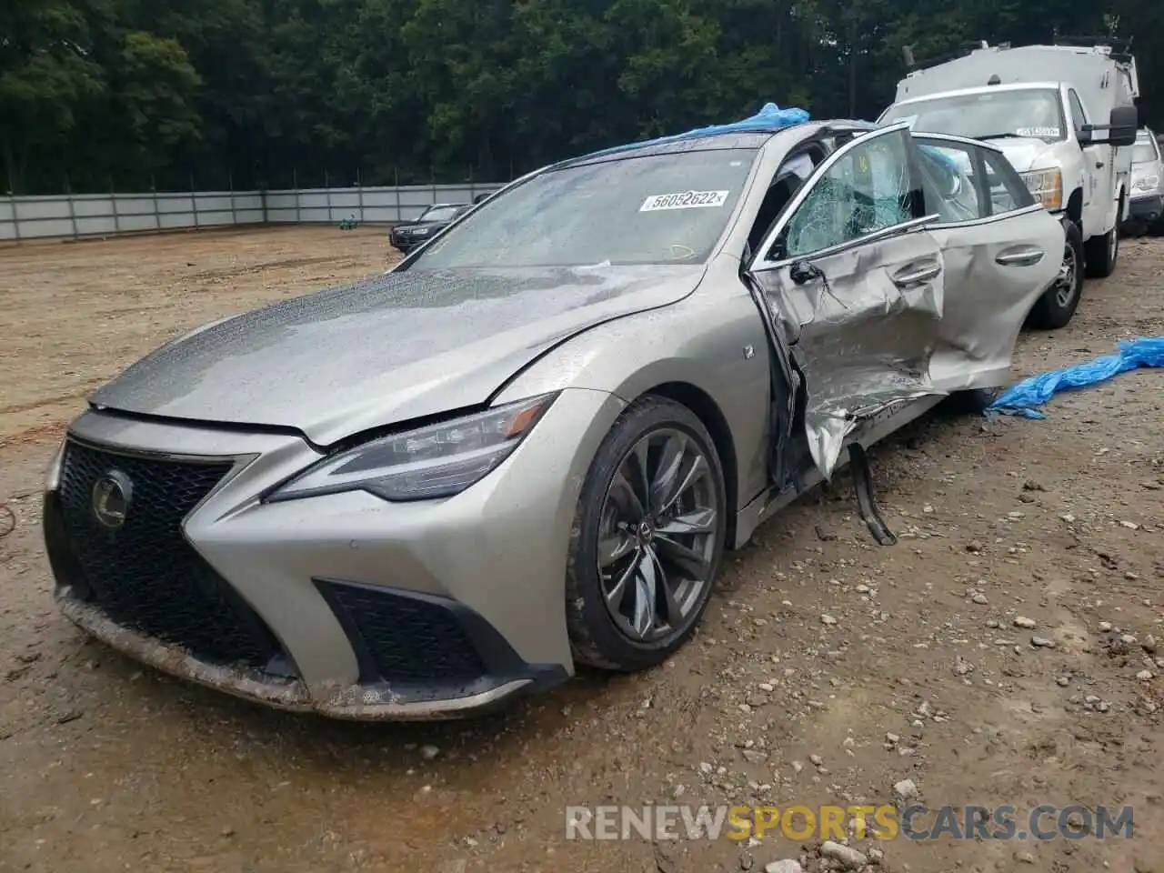 2 Photograph of a damaged car JTHF51FF6M5014005 LEXUS LS500 2021