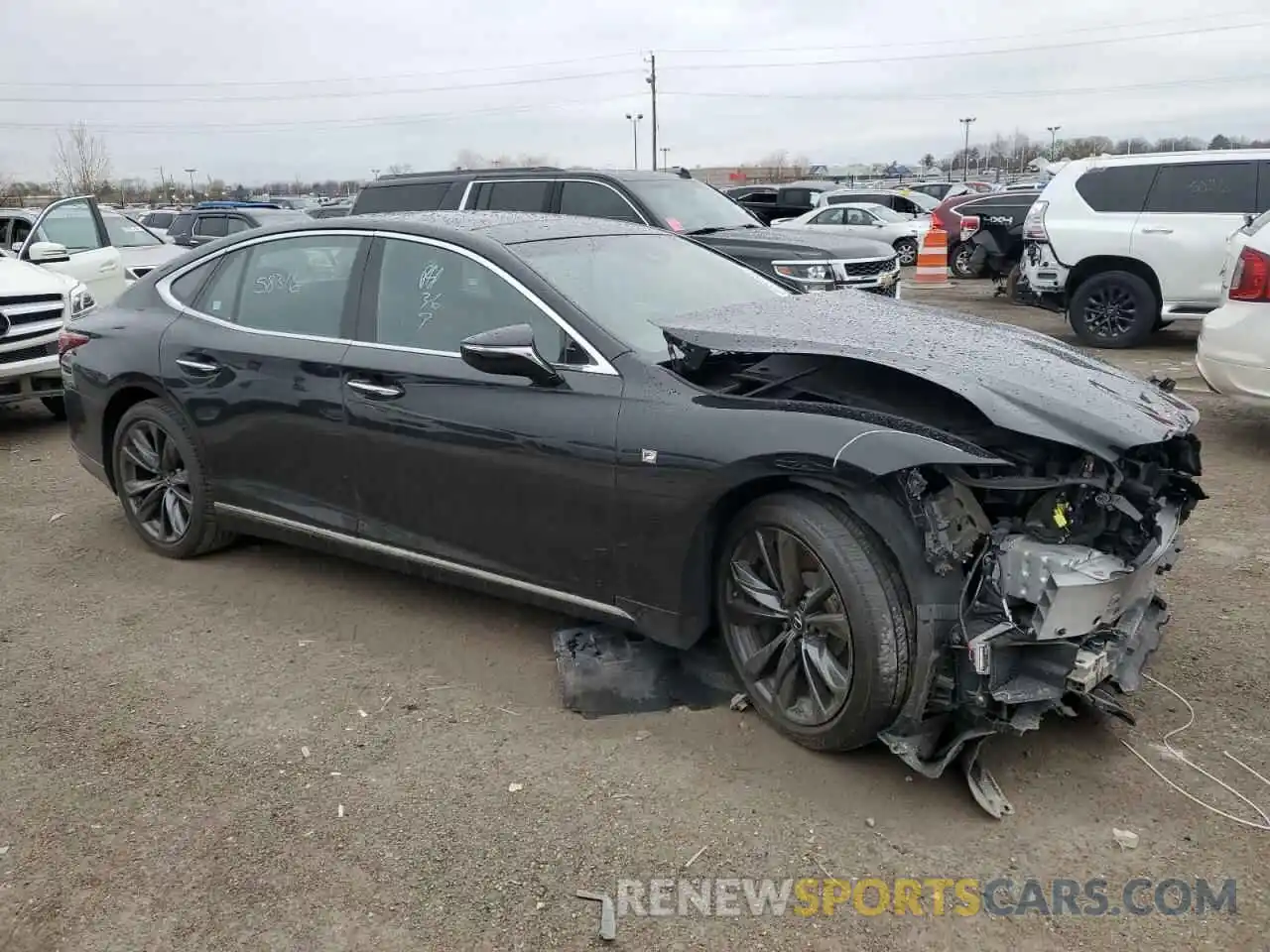 4 Photograph of a damaged car JTHF51GF3M5008712 LEXUS LS500 2021