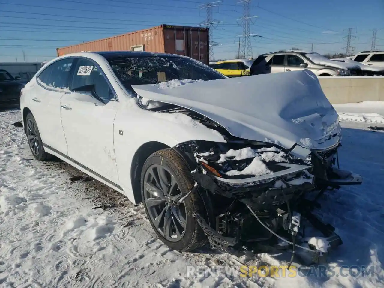 1 Photograph of a damaged car JTHF51GF8M5008690 LEXUS LS500 2021