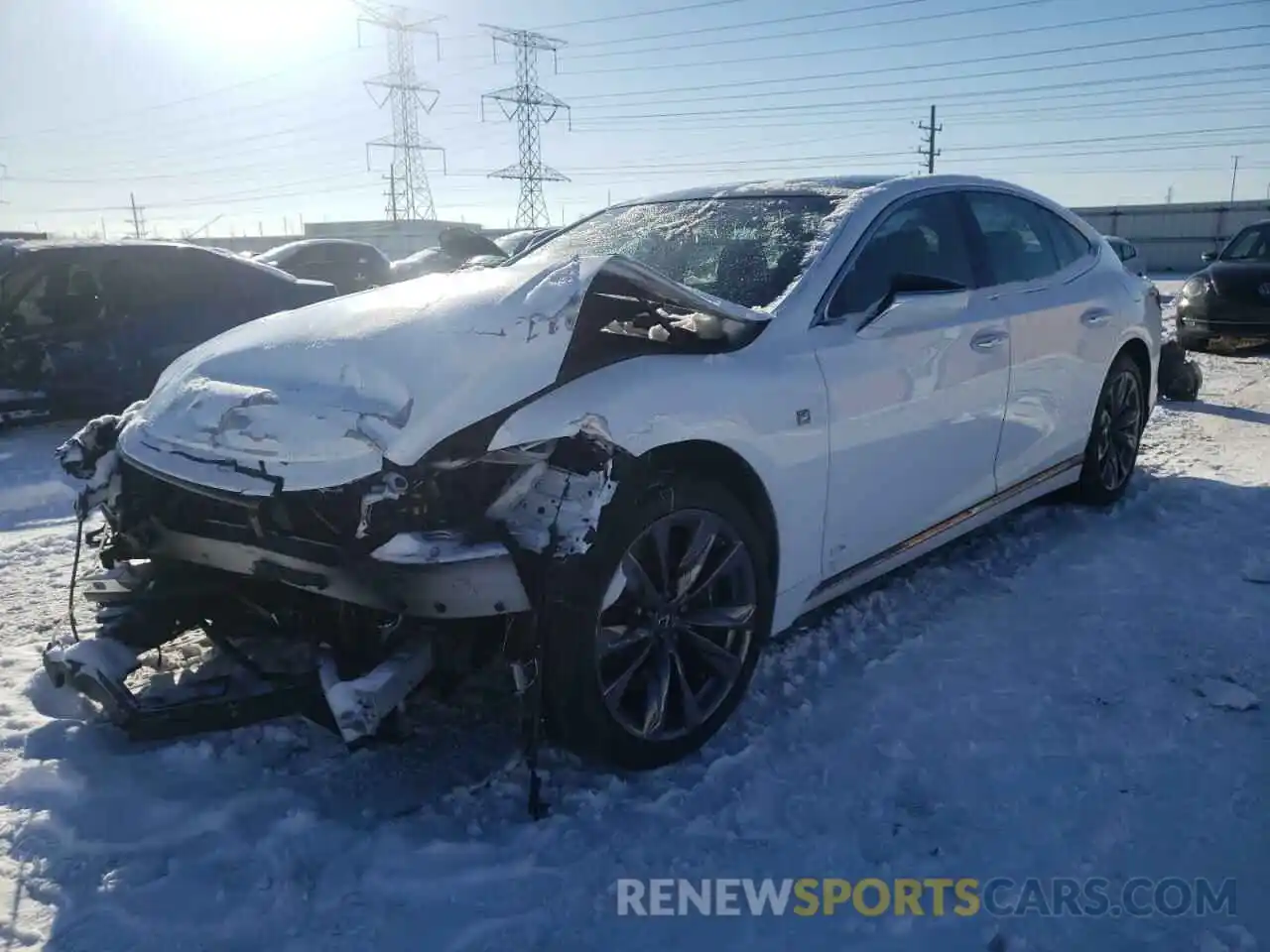 2 Photograph of a damaged car JTHF51GF8M5008690 LEXUS LS500 2021