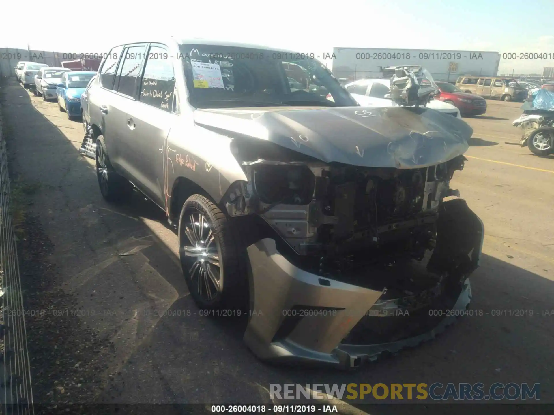 1 Photograph of a damaged car JTJHY7AX3K4304495 LEXUS LX 2019