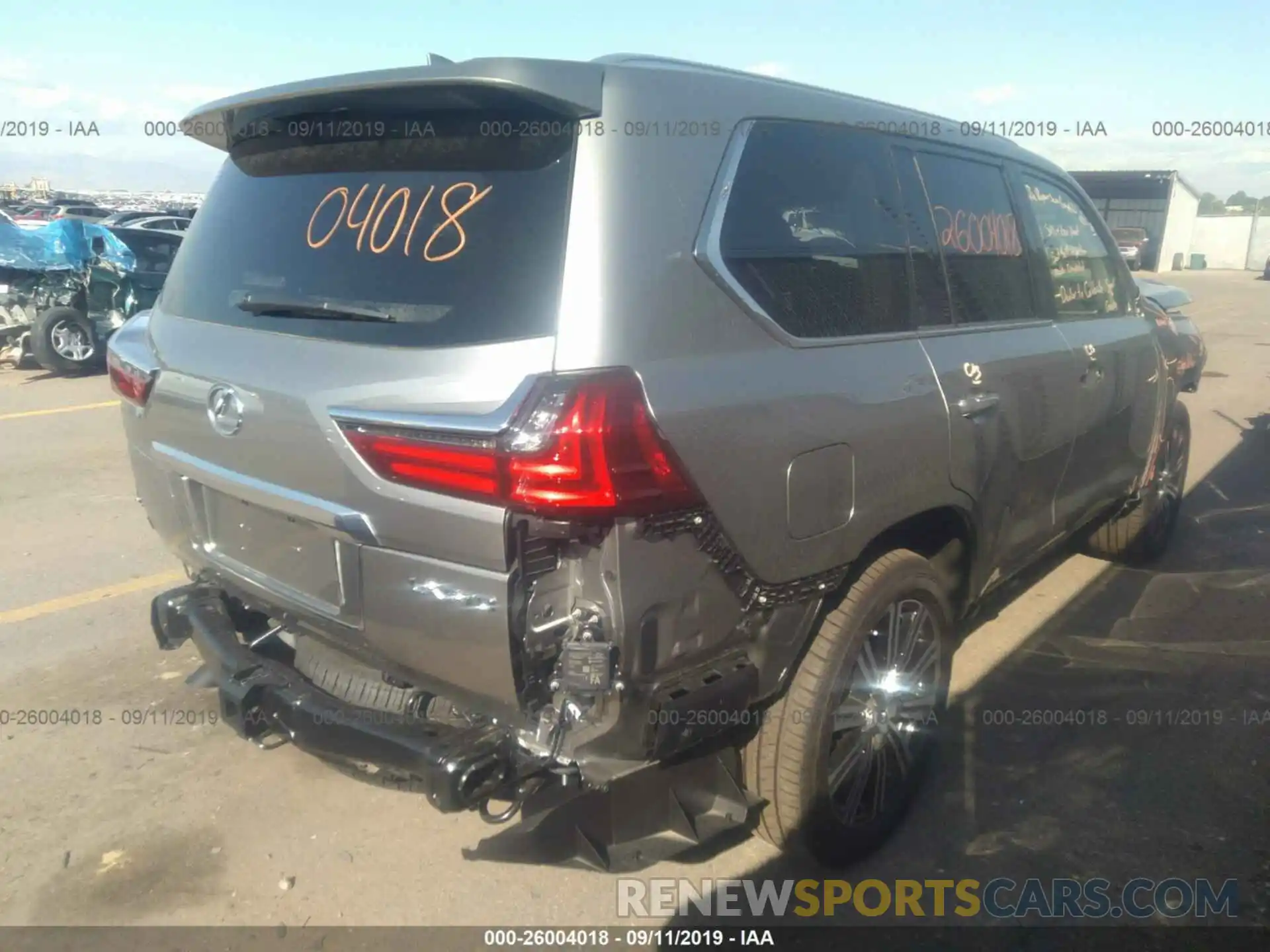 4 Photograph of a damaged car JTJHY7AX3K4304495 LEXUS LX 2019