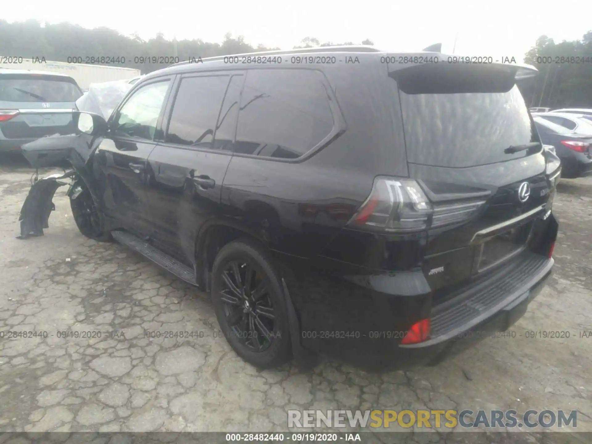 3 Фотография поврежденного автомобиля JTJHY7AX7K4301678 LEXUS LX 2019