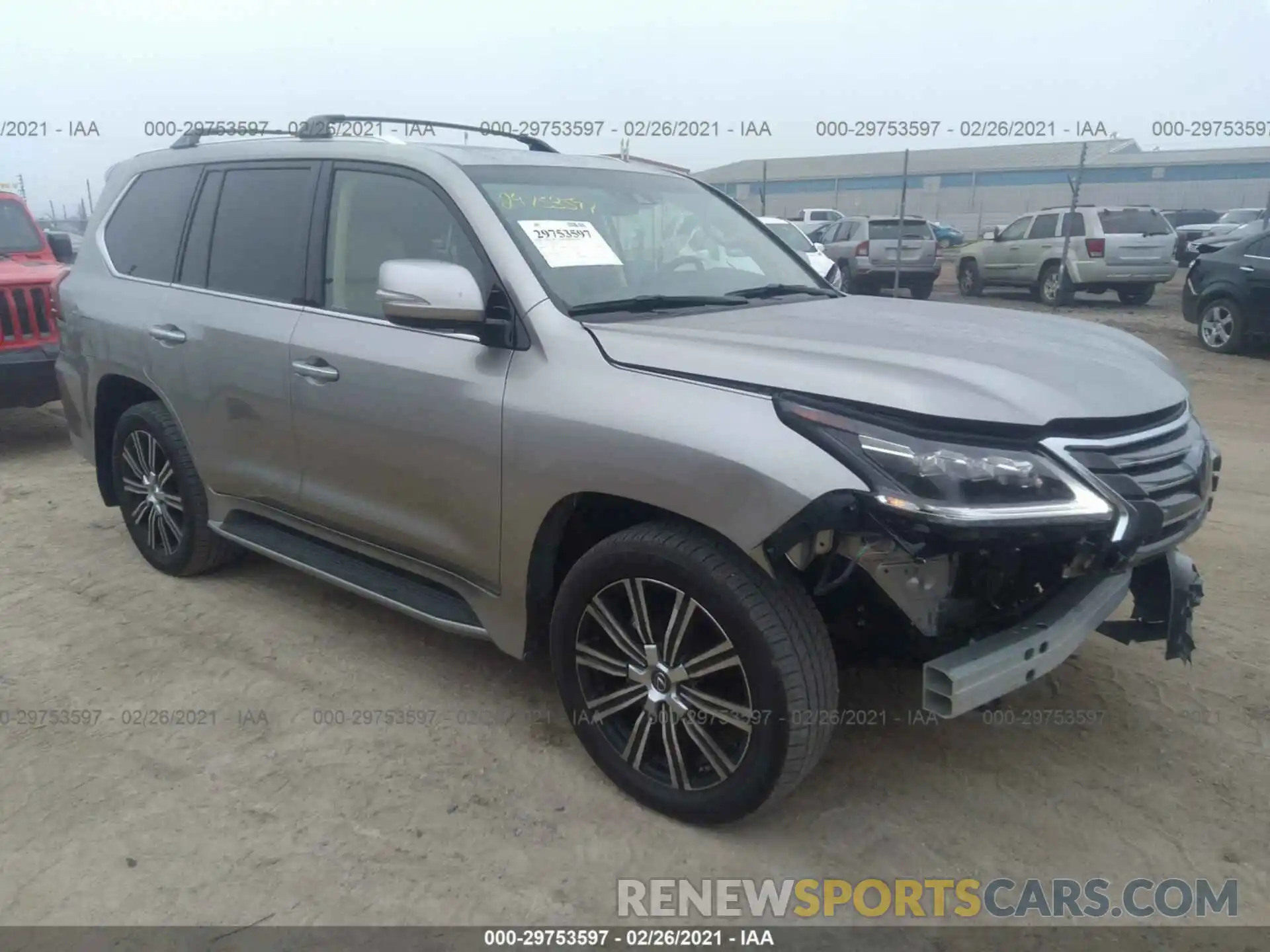 1 Photograph of a damaged car JTJDY7AX3L4314623 LEXUS LX 2020