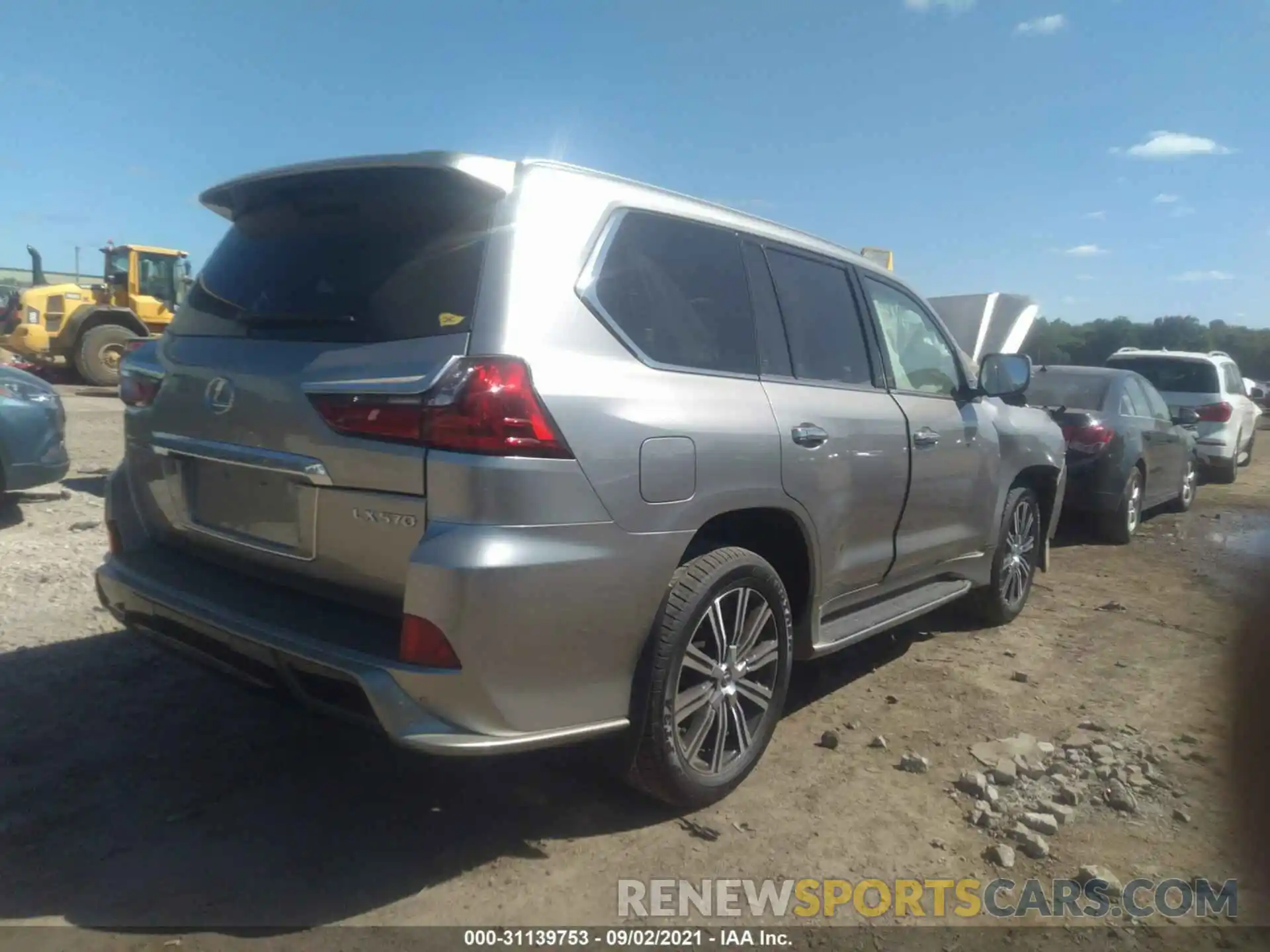 4 Фотография поврежденного автомобиля JTJDY7AX4L4328420 LEXUS LX 2020