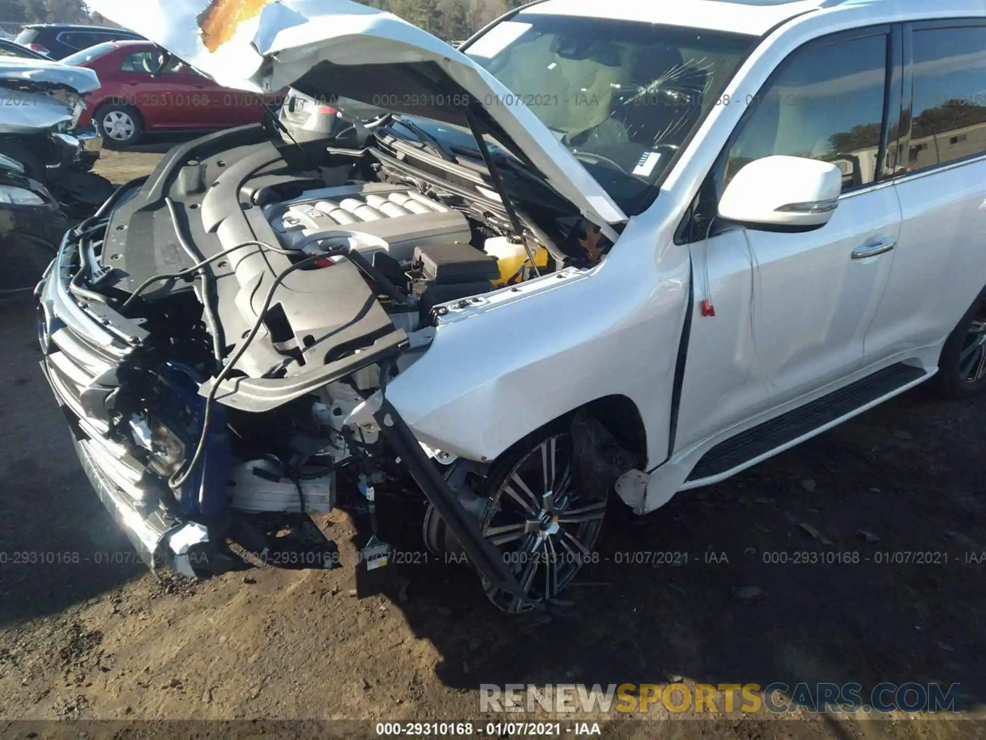2 Фотография поврежденного автомобиля JTJDY7AX4L4332970 LEXUS LX 2020