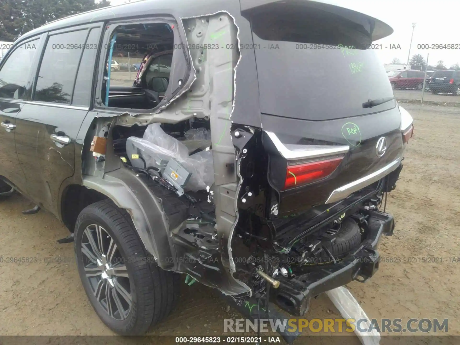 6 Фотография поврежденного автомобиля JTJDY7AX8M4336070 LEXUS LX 2021