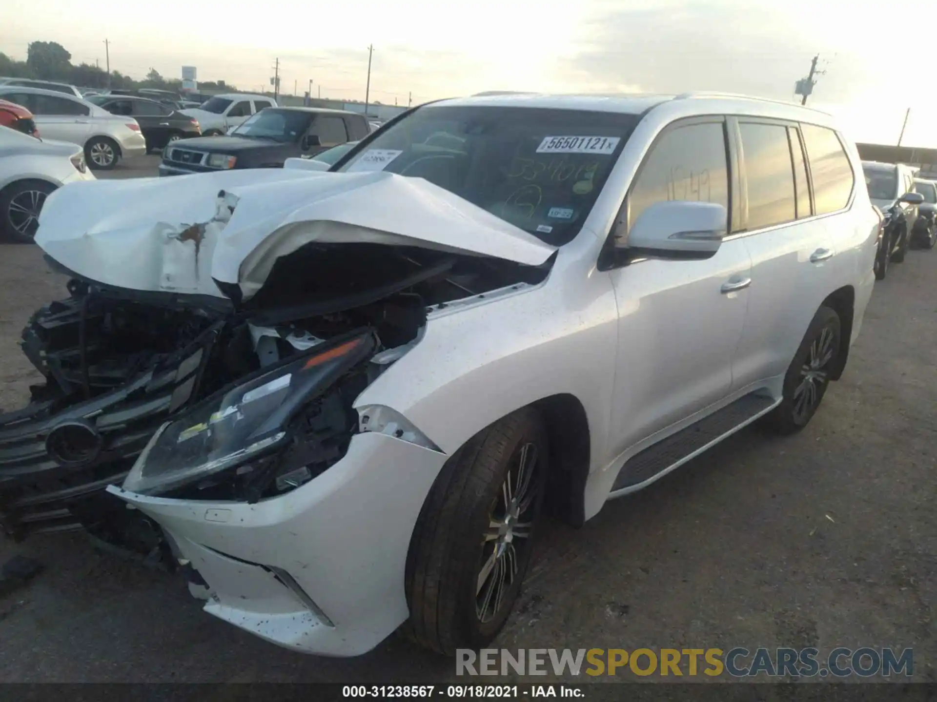 2 Photograph of a damaged car JTJFY7AX8M4334019 LEXUS LX 2021