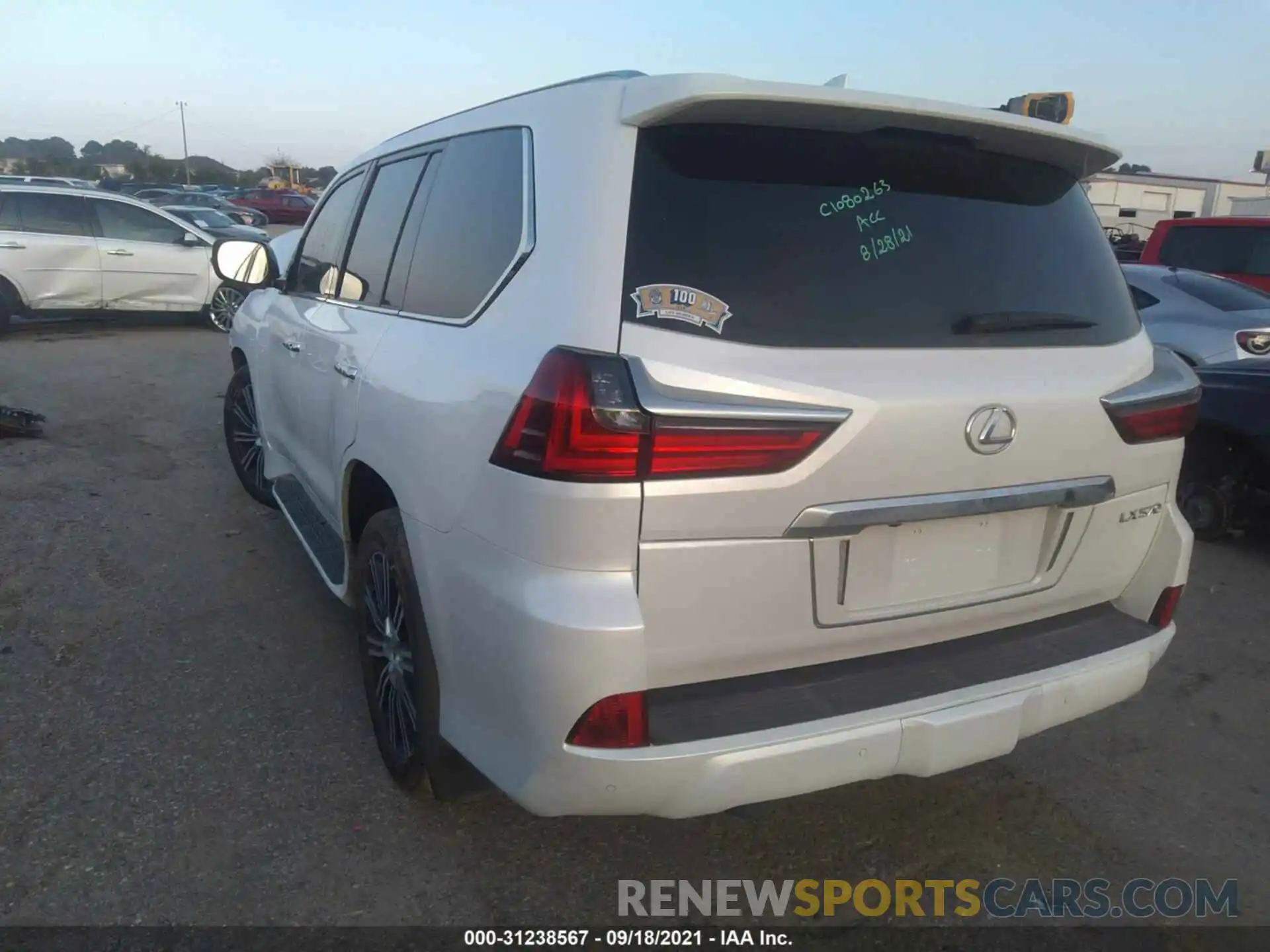 3 Photograph of a damaged car JTJFY7AX8M4334019 LEXUS LX 2021