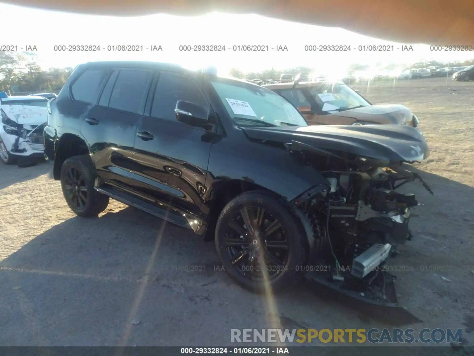 1 Photograph of a damaged car JTJDY7AX9M4338653 LEXUS LX 570 2021