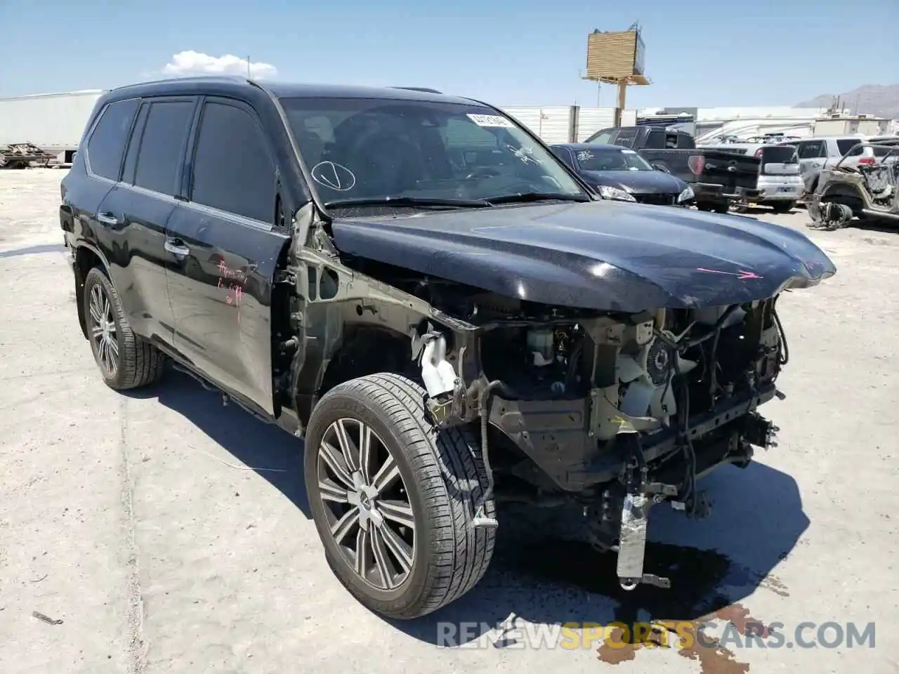 1 Photograph of a damaged car JTJHY7AX5K4283312 LEXUS LX570 2019