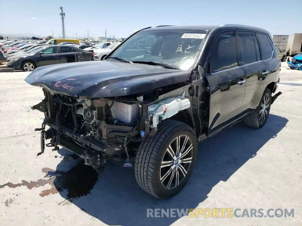 2 Photograph of a damaged car JTJHY7AX5K4283312 LEXUS LX570 2019