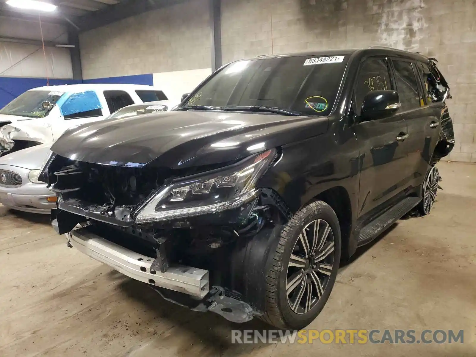 2 Photograph of a damaged car JTJHY7AX8K4283434 LEXUS LX570 2019