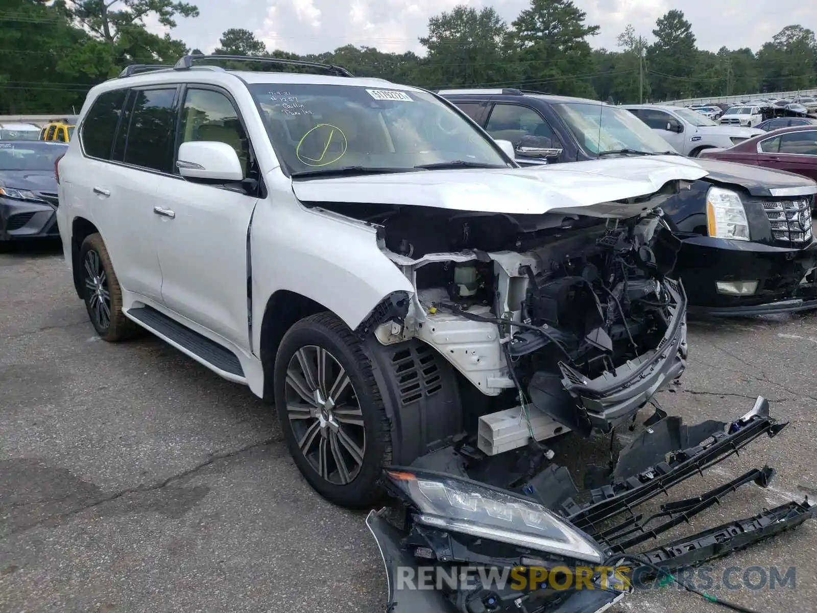 1 Photograph of a damaged car JTJHY7AX8K4284244 LEXUS LX570 2019