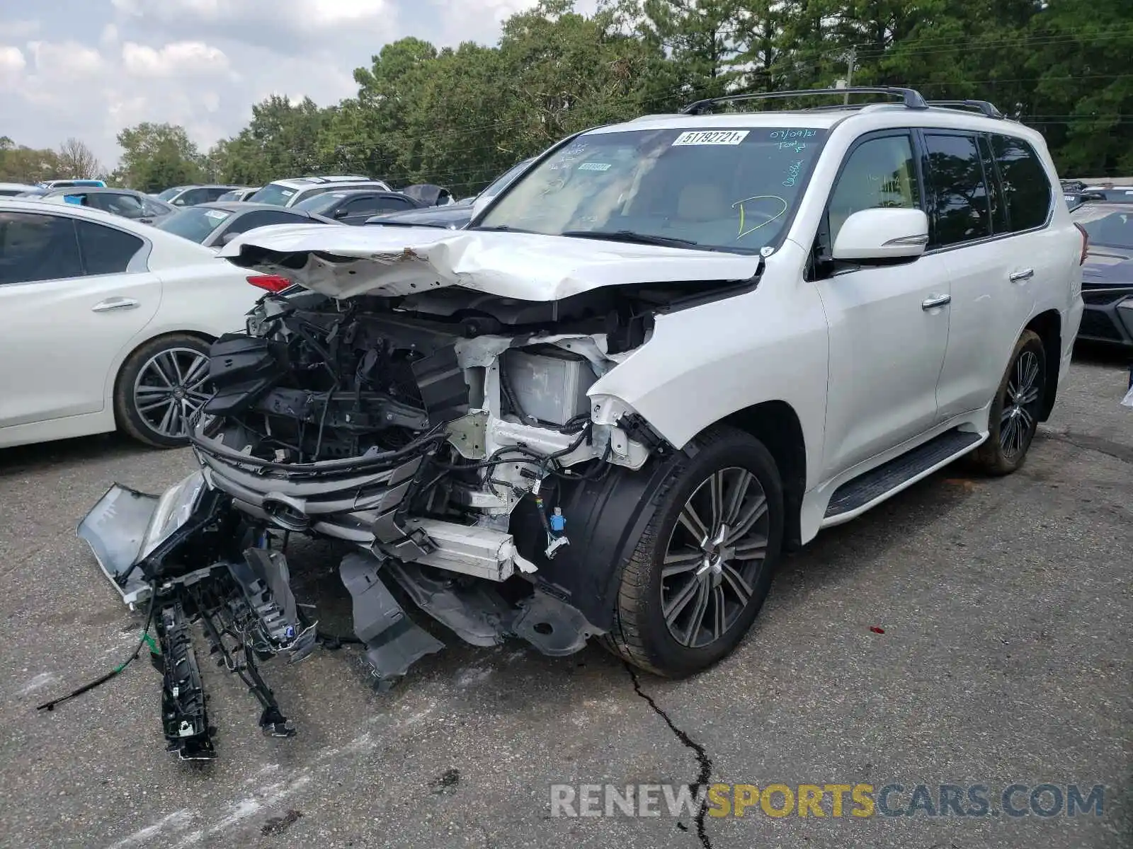 2 Photograph of a damaged car JTJHY7AX8K4284244 LEXUS LX570 2019