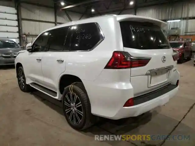 3 Photograph of a damaged car JTJHY7AX9K4289114 LEXUS LX570 2019