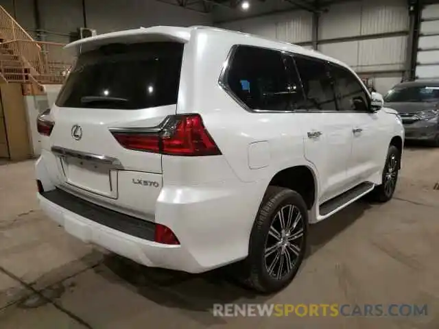 4 Photograph of a damaged car JTJHY7AX9K4289114 LEXUS LX570 2019