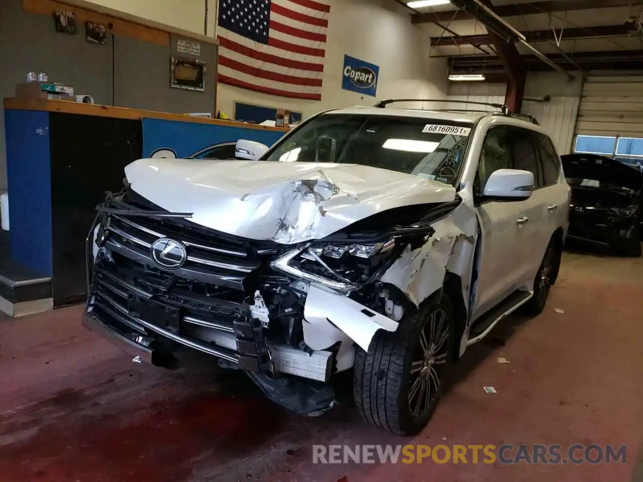 2 Photograph of a damaged car JTJHY7AXXK4294080 LEXUS LX570 2019