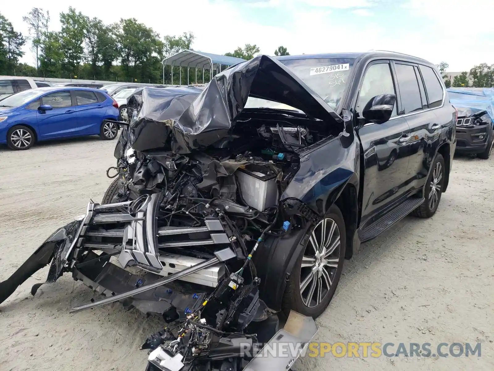 2 Фотография поврежденного автомобиля JTJDY7AX1L4315561 LEXUS LX570 2020