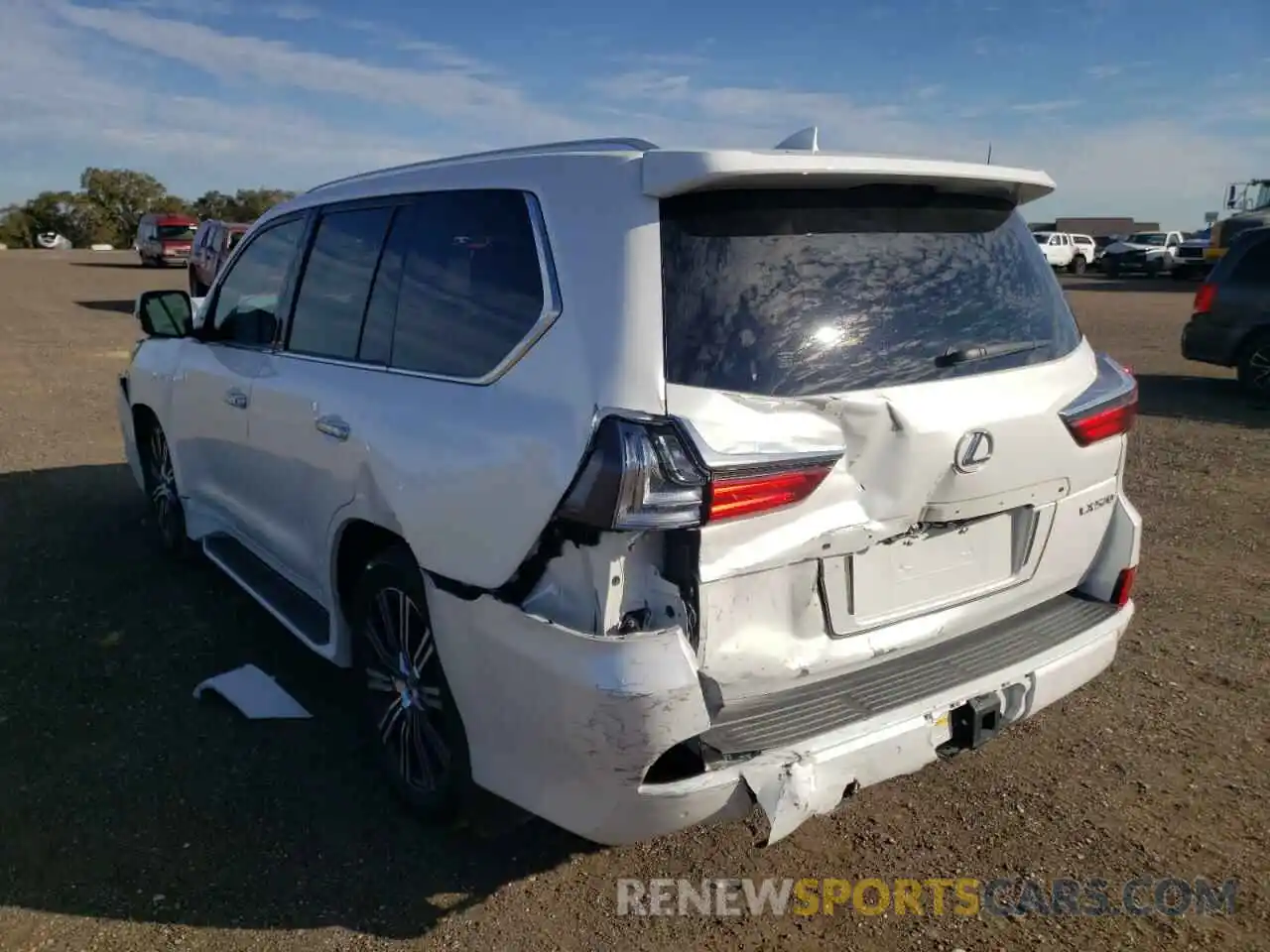 3 Photograph of a damaged car JTJDY7AX2L4317139 LEXUS LX570 2020