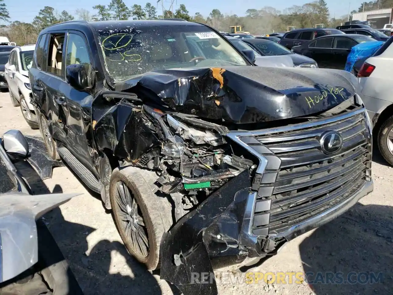 1 Photograph of a damaged car JTJDY7AX4L4319409 LEXUS LX570 2020