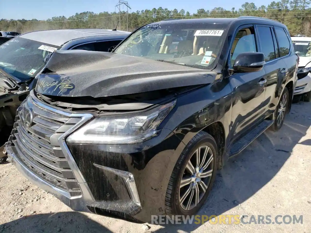 2 Photograph of a damaged car JTJDY7AX4L4319409 LEXUS LX570 2020