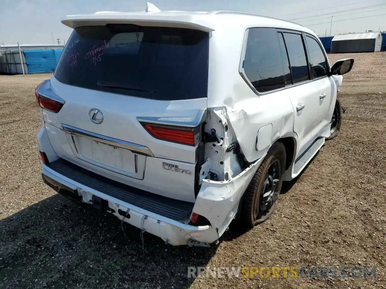 4 Фотография поврежденного автомобиля JTJDY7AX6L4328502 LEXUS LX570 2020